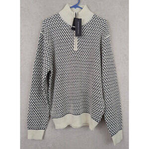 NWT ICELAND KAUFMANN sz L Mock Neck Sweater 1/4 zip long sleeves men 1012